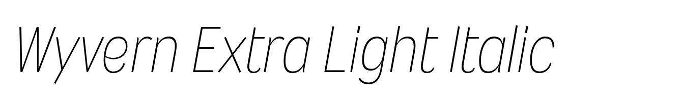 Wyvern Extra Light Italic